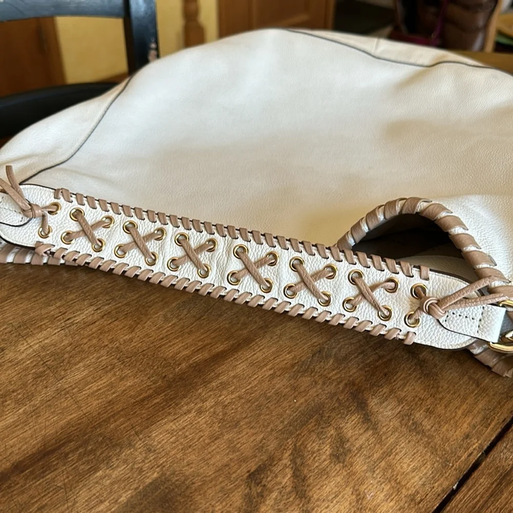 DKNY Winnie braid pebble finish leather hobo